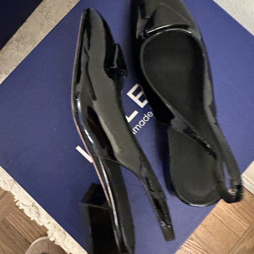 Cute black short heels